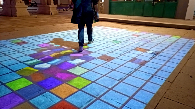 金華商業街趣味地面互動投影游戲